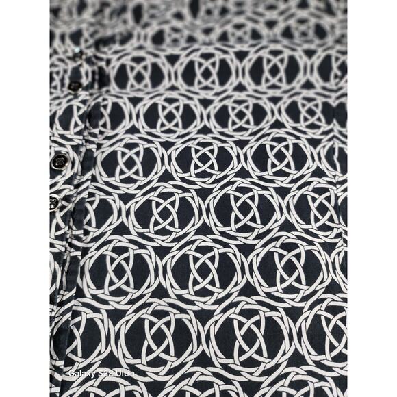 Foxcroft Womens Long Sleeve Button Up Size 18 Fitted Black White Office Career - Picture 5 of 7